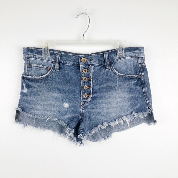 Free People Pants - Free People | Button Fly High Waisted Shorts 28